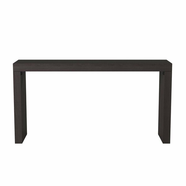 Howard Elliott Black Wood Grain Veneer Console Table Kd Construction 37131